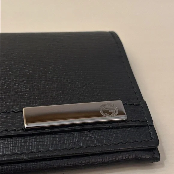 GUCCI BLACK LEATHER CARDHOLDER